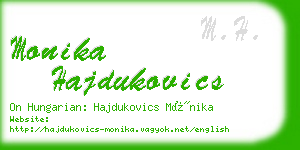 monika hajdukovics business card